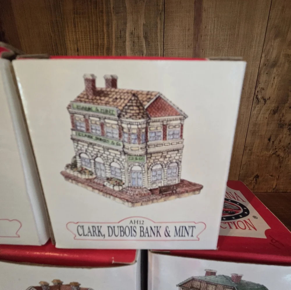 Liberty Falls Mini Houses Village Town Bundle of 5 Church Bank Feed Store Doctor